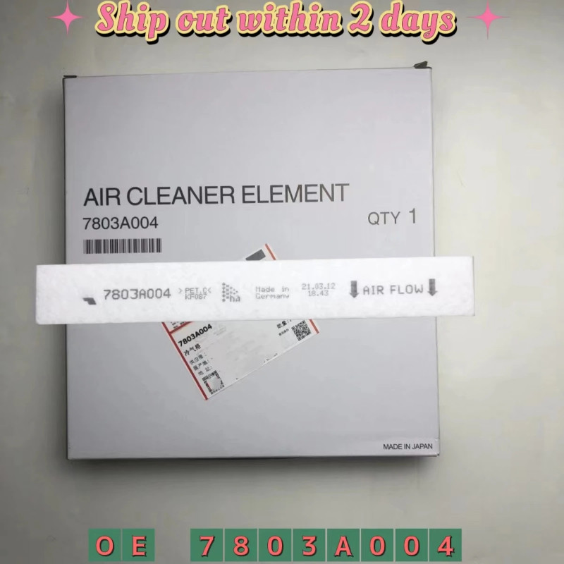 Cabin Air Filter For Mitsubishi Outlander Sport 2011-2022 L4 2.0L 2015-2022 2.4L 7803A004