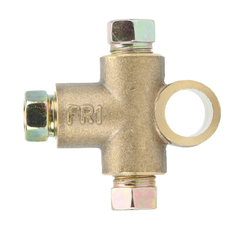 Brake Tee Brake Tee With 3 Male Nuts 3 Way T shape Brake Tee With 3 Male Nuts Short Union M10 3/16i