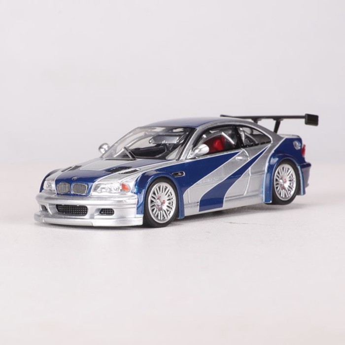 เครื่องเล่น Ghoast 1: 64 BMW BMW M3 E46 GTR รถแข่งจําลองรถโลหะผสมรุ่น