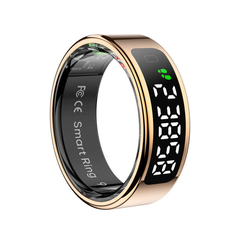 R11Qring จอแสดงผลไร้สายชาร์จ Gesture Control Sleep Heart Rate Pedometer Calorie สมาร์ทแหวนใหม่