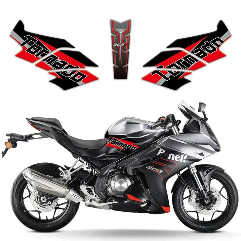 For Benelli Tornado 302R 302 R 252R Motorcycle Protector Anti slip Tank Pad tank Side Traction Stic