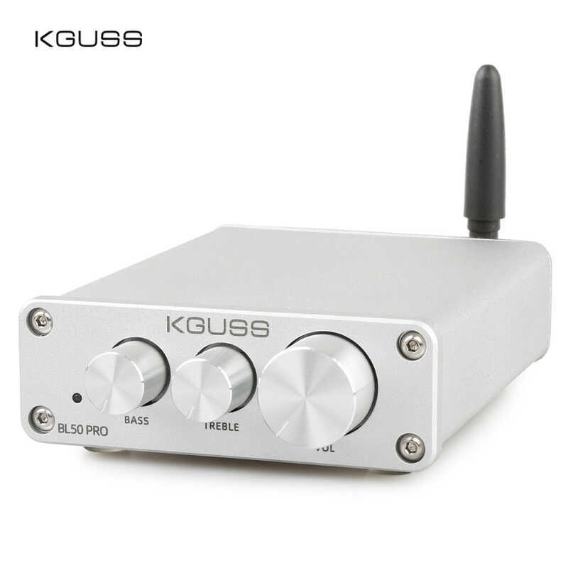 KGUSS BL50PRO TPA3116D2 QCC3003 บลูทูธ 5.0 MINI เสียงดิจิตอลโฮมเธียเตอร์เครื่องขยายเสียง 50W + 50W