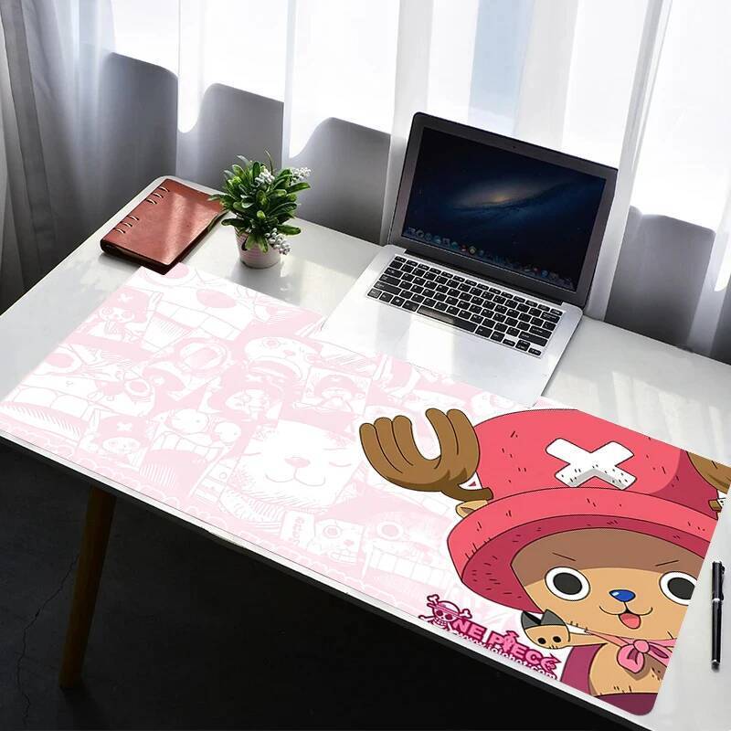 แผ่นรองเมาส์คอมพิวเตอร์ Gamer PC อุปกรณ์เสริม Mousepad ยางลื่นโต๊ะแล็ปท็อป Gamer One Piece Tony Tony Chopper แป้นพิมพ์ Pad