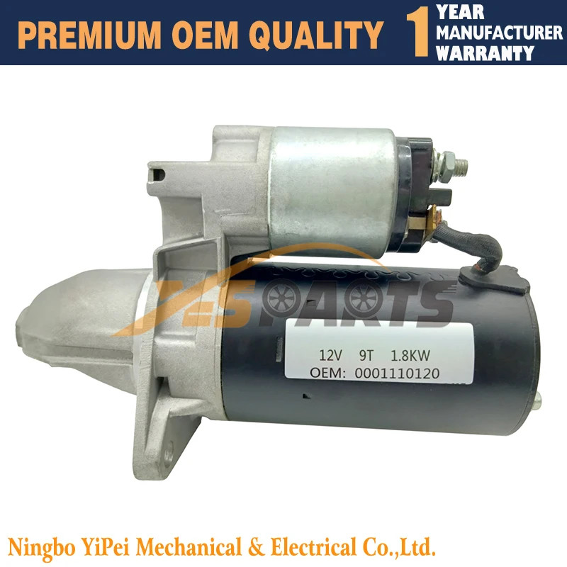 New Starter 0001110120 0001109040 0001110090 12V 9T 1.8KW for Land Rover
