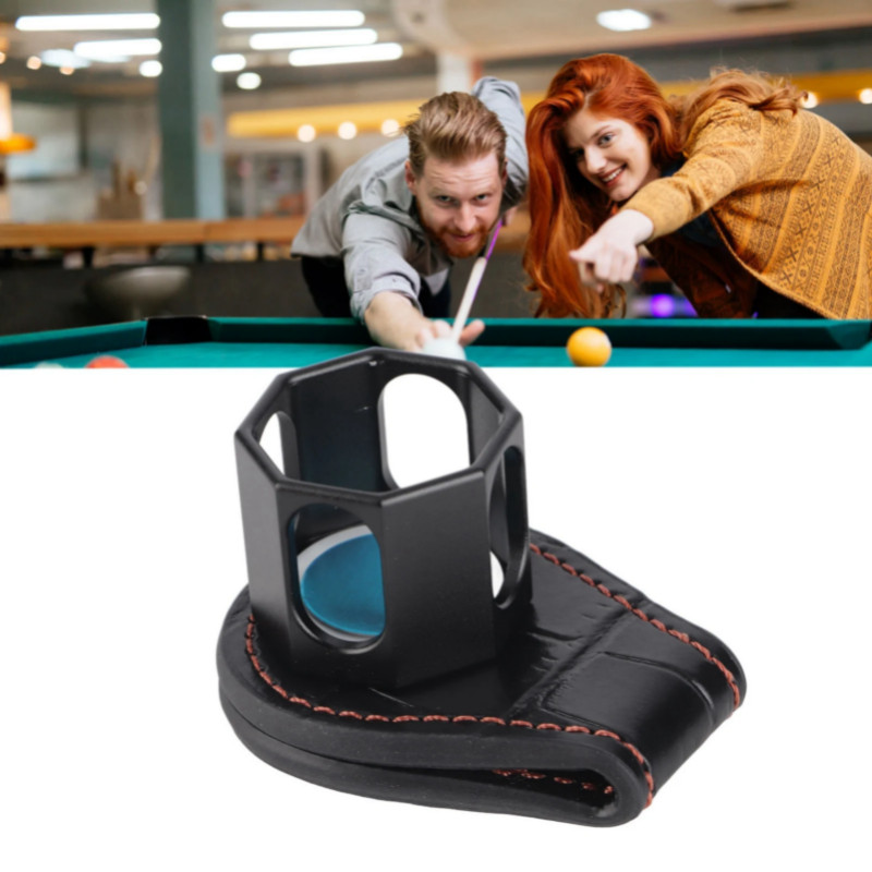 Magnetic Billiard Chalk Holder Portable Octagonal Snooker Cue Chalk Box With Clip Billiard Supplies