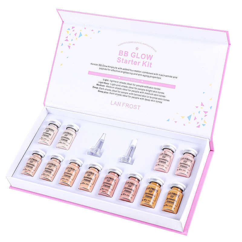 BB GLOW Liquid Foundation เกาหลีกึ่งถาวร Liquid Foundation Brightening Skin Tone คอนซีลเลอร์ Liquid 