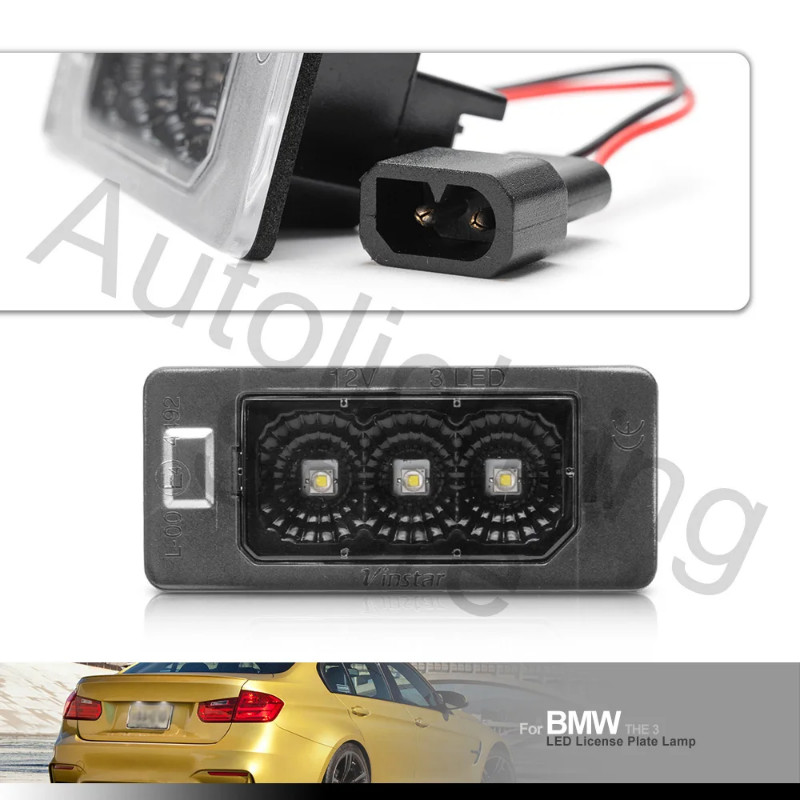 2Pcs Canbus LED License Number Plate Light For BMW E82 E88 E90 E91 F40 F22 F23 F87 X1 X3 X4 X5 X6 C