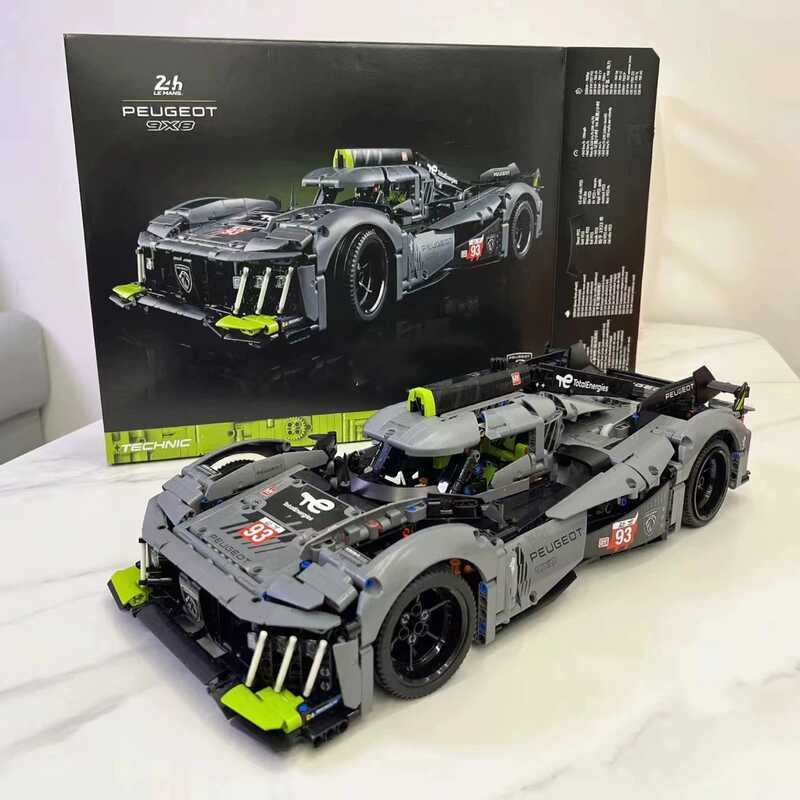 เข้ากันได้กับ 42156 Mechanical Group Peugeot 9X8 Le Mang Supercar Boy ประกอบของเล่นบล็อกตัวต่อ