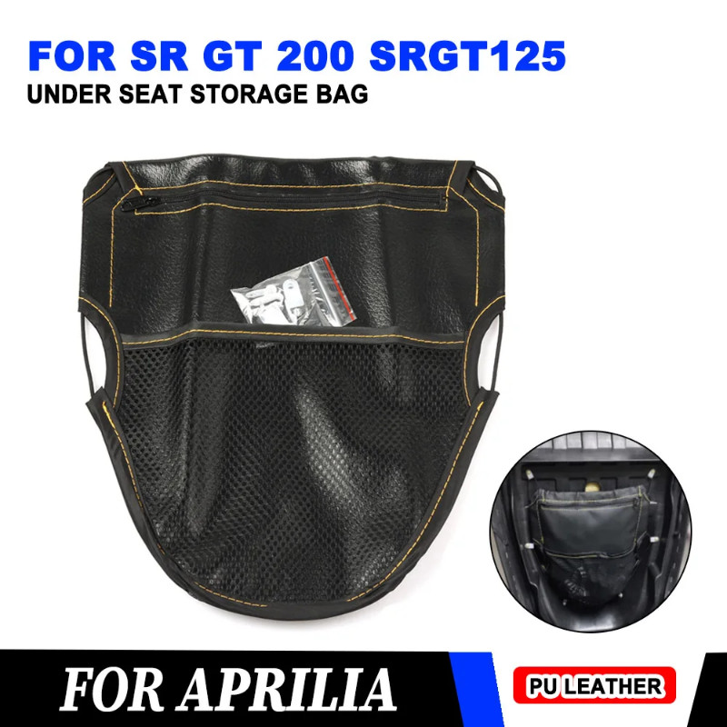 For Aprilia SRGT200 SR GT 200 SR GT 125 SR200 GT Motorcycle Accessories Under Seat Storage Bag Tool