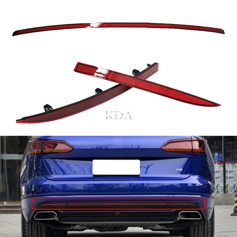 Auto Rear Bumper Reflector Warning Light Strip Cover Bar for VW Touareg 2019 2020 2021 760945103 76