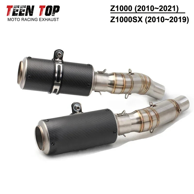 Full System Motorcycle Exhaust Escape For Kawasaki Z1000 Z1000SX 2010 - 2021 Modified Carbon GP Muf