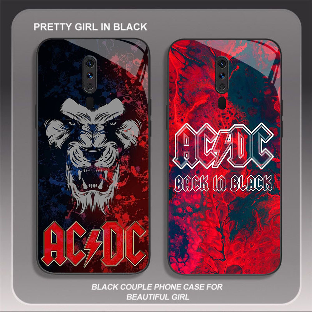 HK-1 ACDC Band Glass KACA สําหรับ OPPO Reno A9X A9 A5 2F F11 2Z 2019 2020 Pro