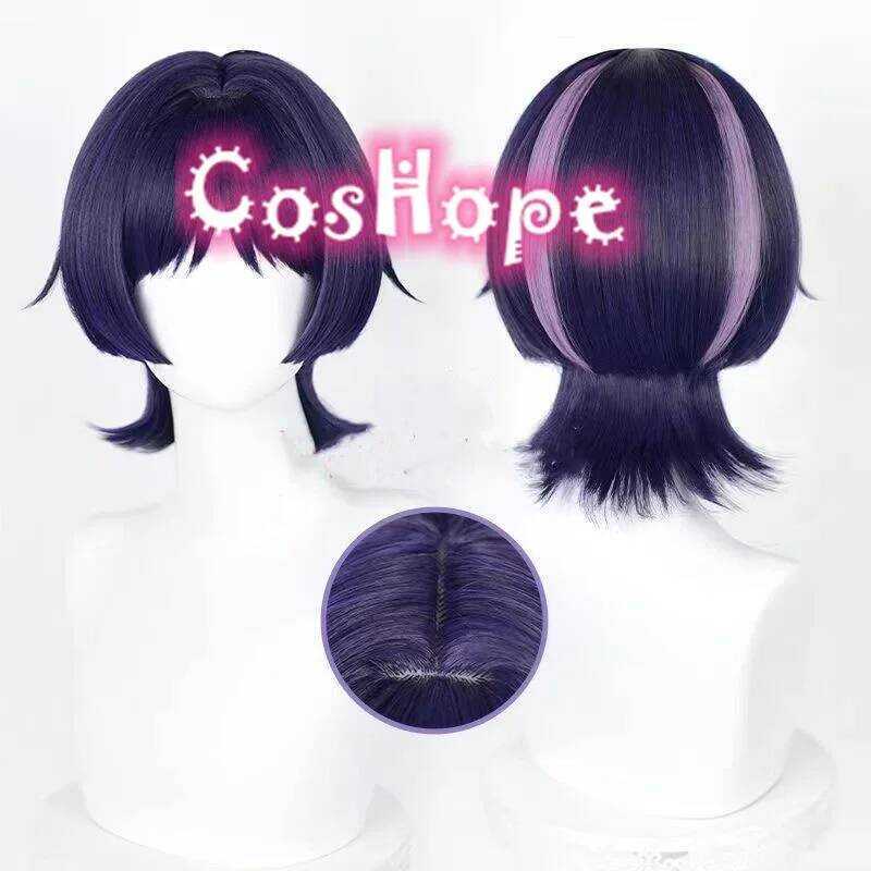 C Scaramouche Cosplay Wig Wanderer Wig Blue Purple Black Wig Cosplay Anime Cosplay Wigs Heat Resist
