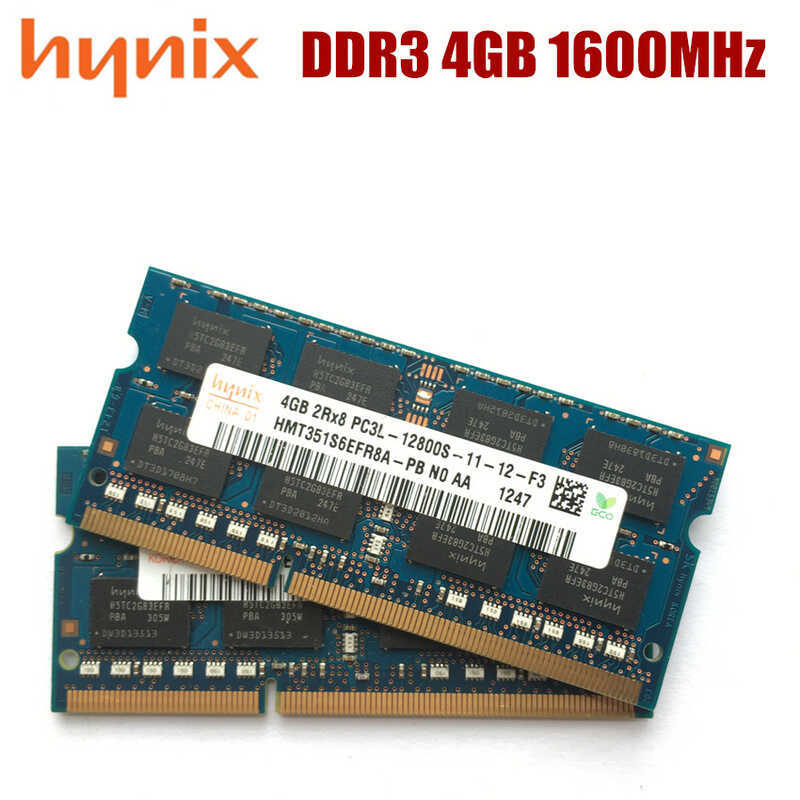 Hynix 4GB 1RX8 2Rx8 12800S PC3 PC3L DDR3 DDR3L 1600Mhz 4G หน่วยความจําแล็ปท็อปหมายเหตุโมดูล SODIMM R