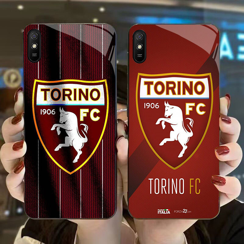 DK-63 FC TORIN โลโก้ปลอก GLASS กรอบนุ่มสีดํา Xiaomi Redmi Note Poco 14R 7 A4 A3 9A 14C 9i C75 Pro 5G