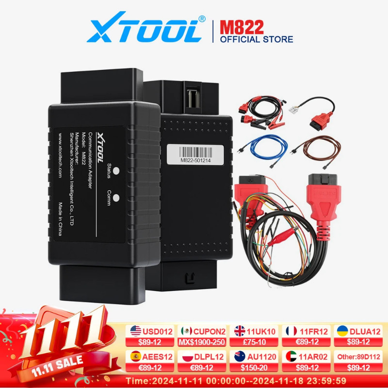 XTOOL M822 M821 Adapter For Benz  All Key Lost For Toyota 8A Key Programming Need Work With KC501 P