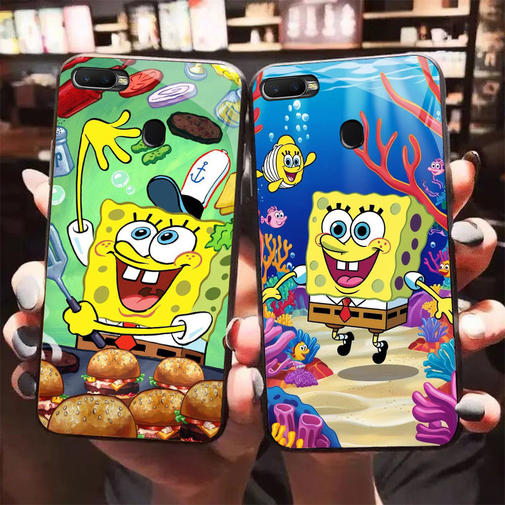 HK-64 Patrick Star แก้ว KACA สําหรับ OPPO Realme F7 A7 A12 F9 A12S A11K F5 A5S 2 Pro