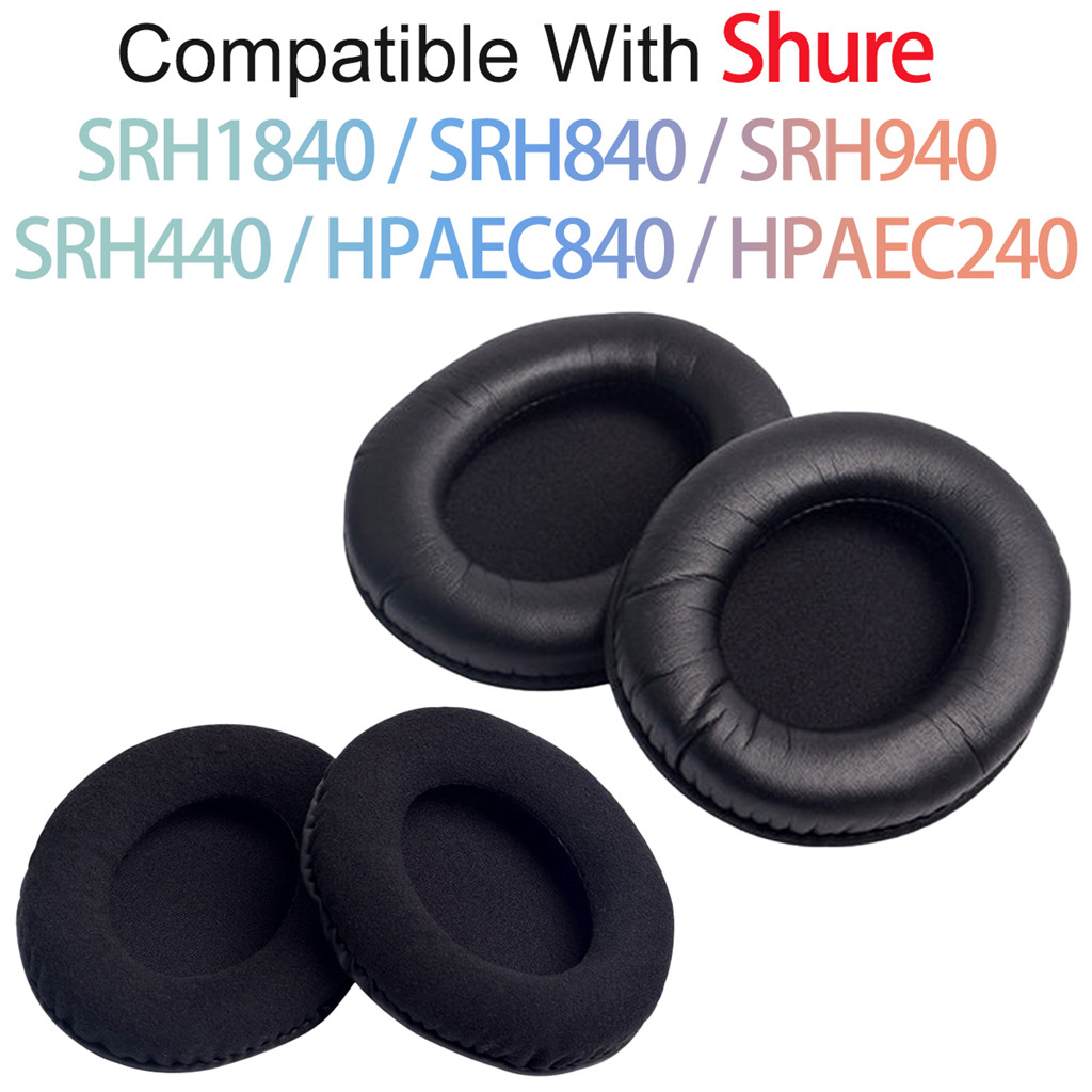 เปลี่ยนแผ่นรองหูฟังสําหรับ Shure SRH1840 SRH840 SRH940 SRH440 HPAEC840 HPAEC240 หูฟังแผ่นรองหูฟังเบา