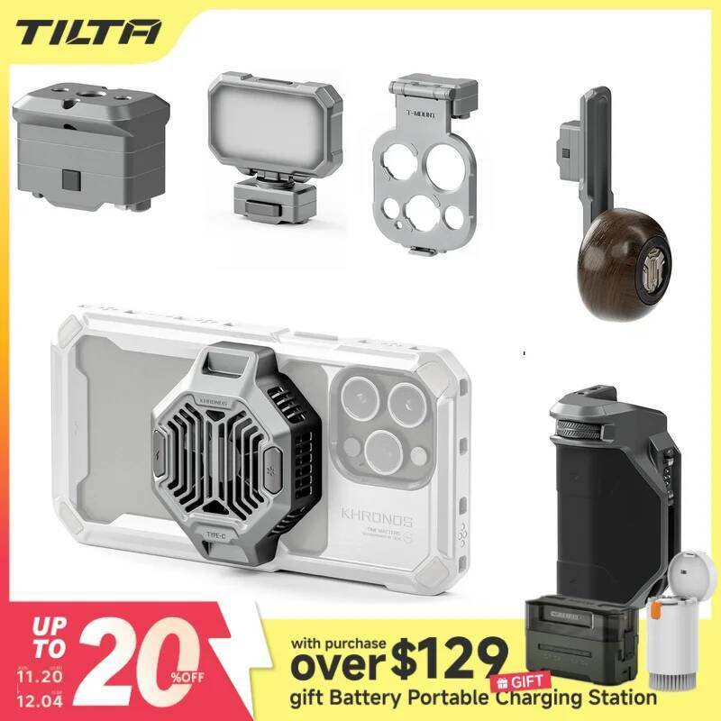 TILTA Khronos เครื่องประดับ iPhone 15 Pro/Pro Max Cage ระบบนิเวศเครื่องประดับ Mobile Video solutions