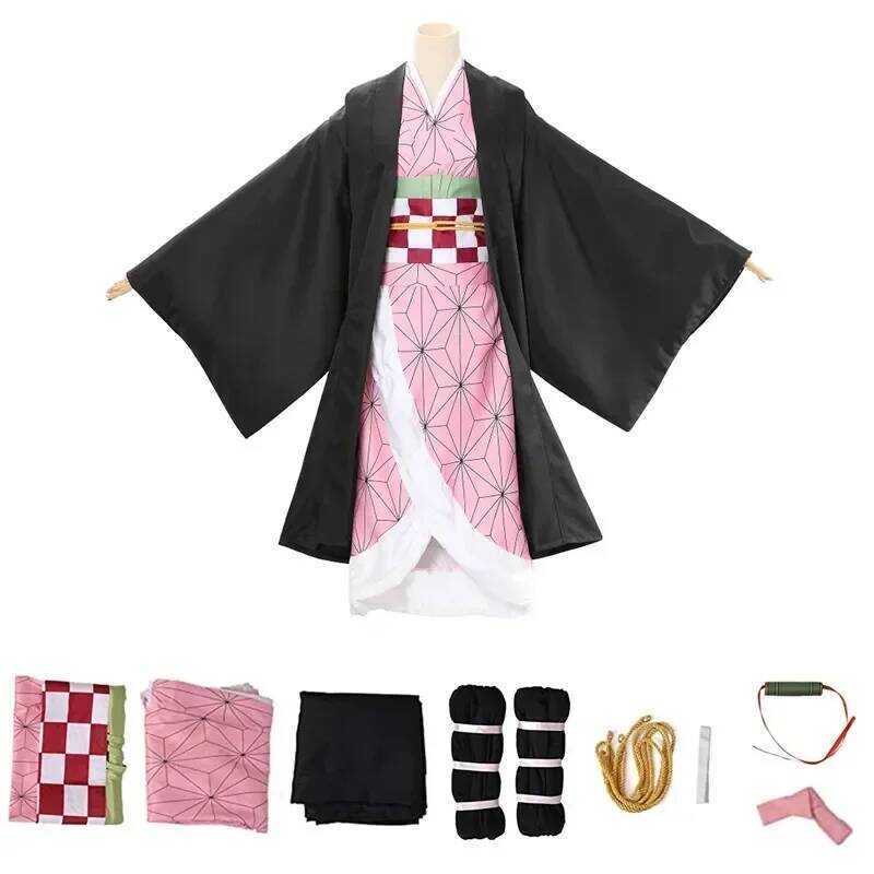 C Halloween  Demon Slayer Cosplay Tanjiro Nezuko Cosplay Kids Shinobu Kostuum Japanse Anime Cartoon