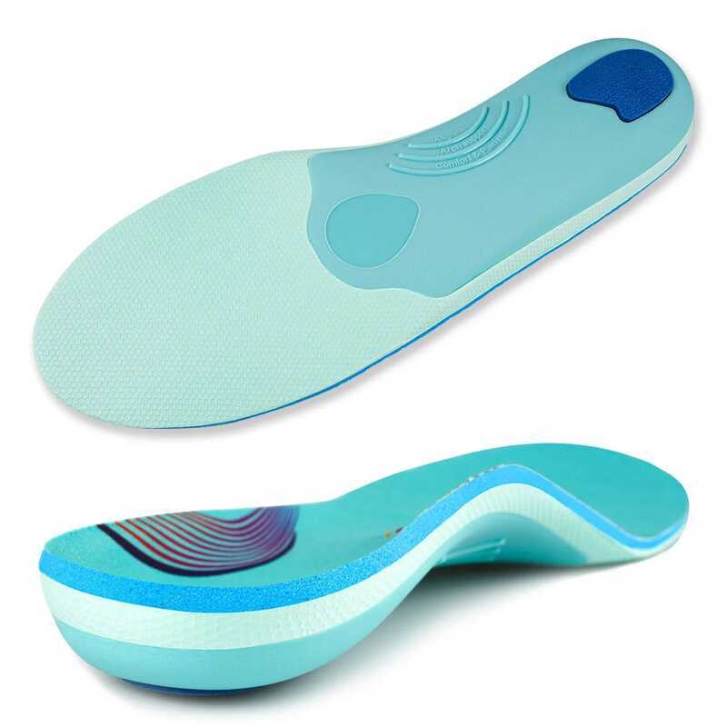 ▥ Plantar Fasciitis Orthopedic Sport Insole ผู้ชายผู้หญิงรองเท้าผ้าใบแบนฟุต High Arch สนับสนุน