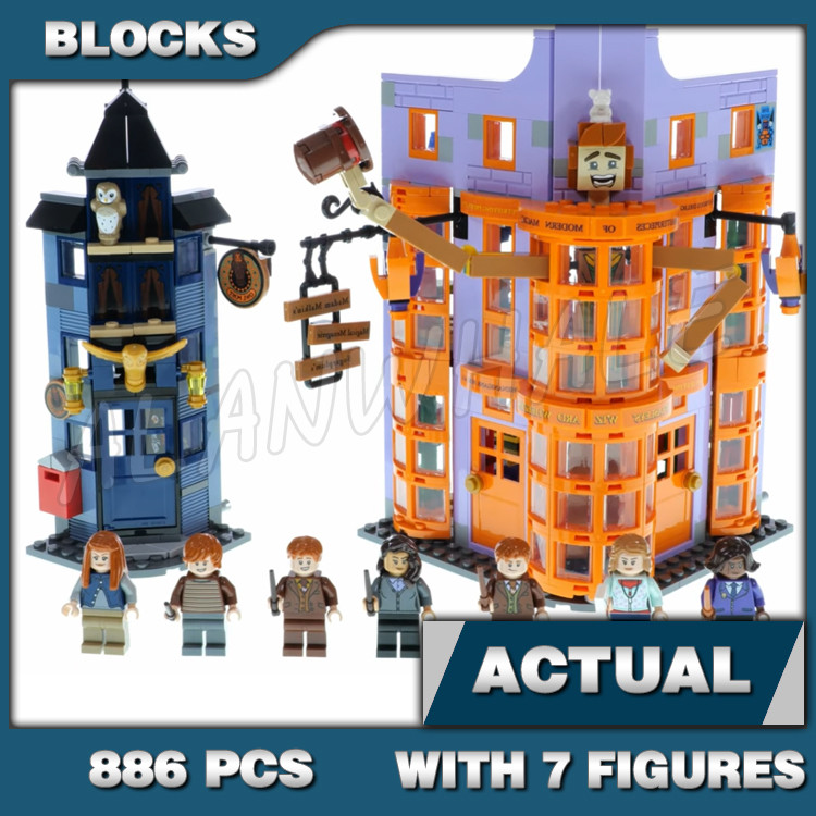886pcs Harry potter Magical Wizards Weasleys Wizard Wheezes Joke Shop 10910 Building Blocks ของเล่นเ