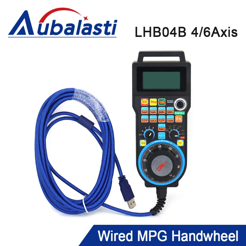 Aubalasti XHC LHB04B 4axis 6axis Mach3 Wired MPG Pendant Handwheel CNC Controller For CNC Route Eng