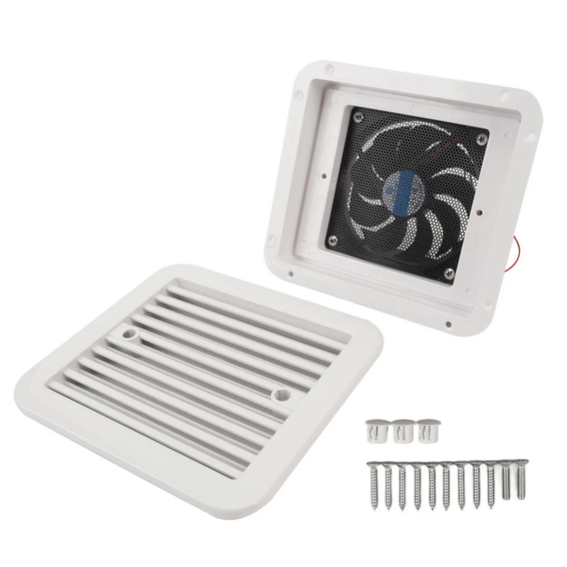 5V RV Side Vent Fan One Way Silent Wind Air Vent Ventilation Exhaust Fan for Caravan Motorhome Camp