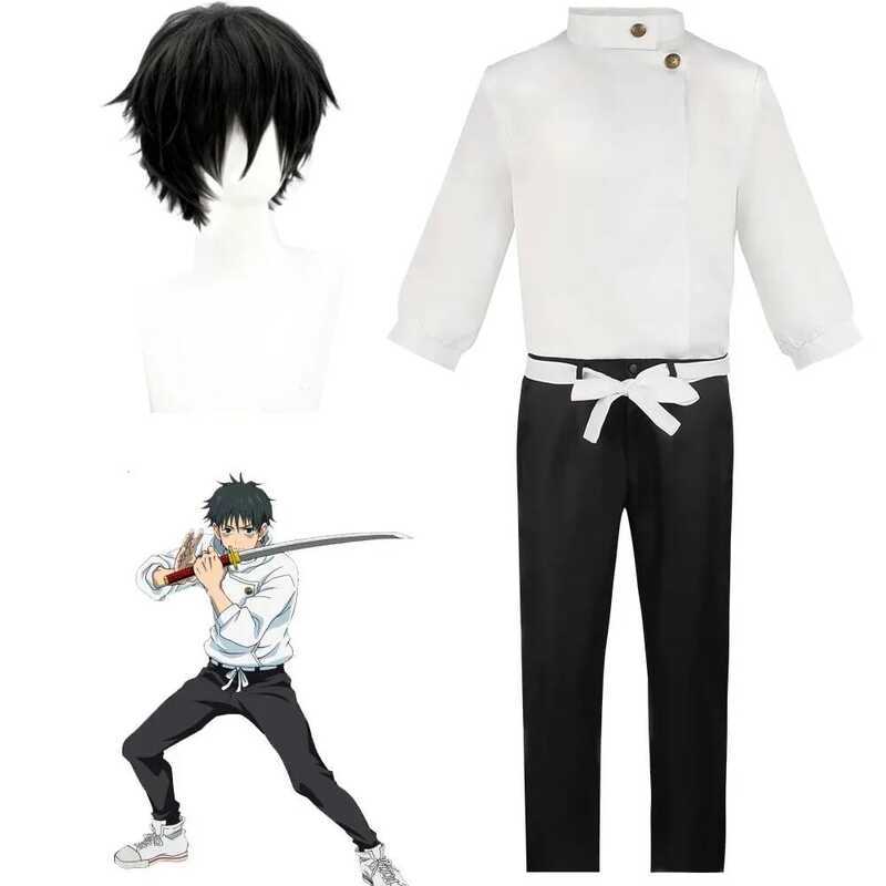 C Anime Okkotsu Yuta Cosplay Uniform Wig Jujuka Yuta Okkotsu Cosplay Costume Pants Suit Halloween C