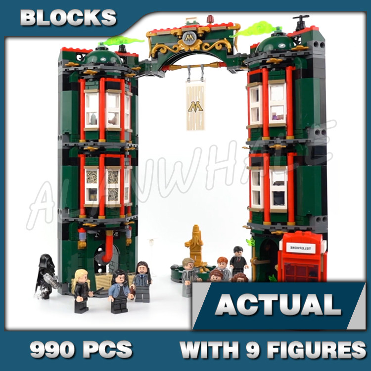 990 ชิ้น Harry Potter Magical Wizards กระทรวงฮอลล์คําทํานายและห้องศาล 6068 ของเล่นบล็อกตัวต่อเข้ากัน