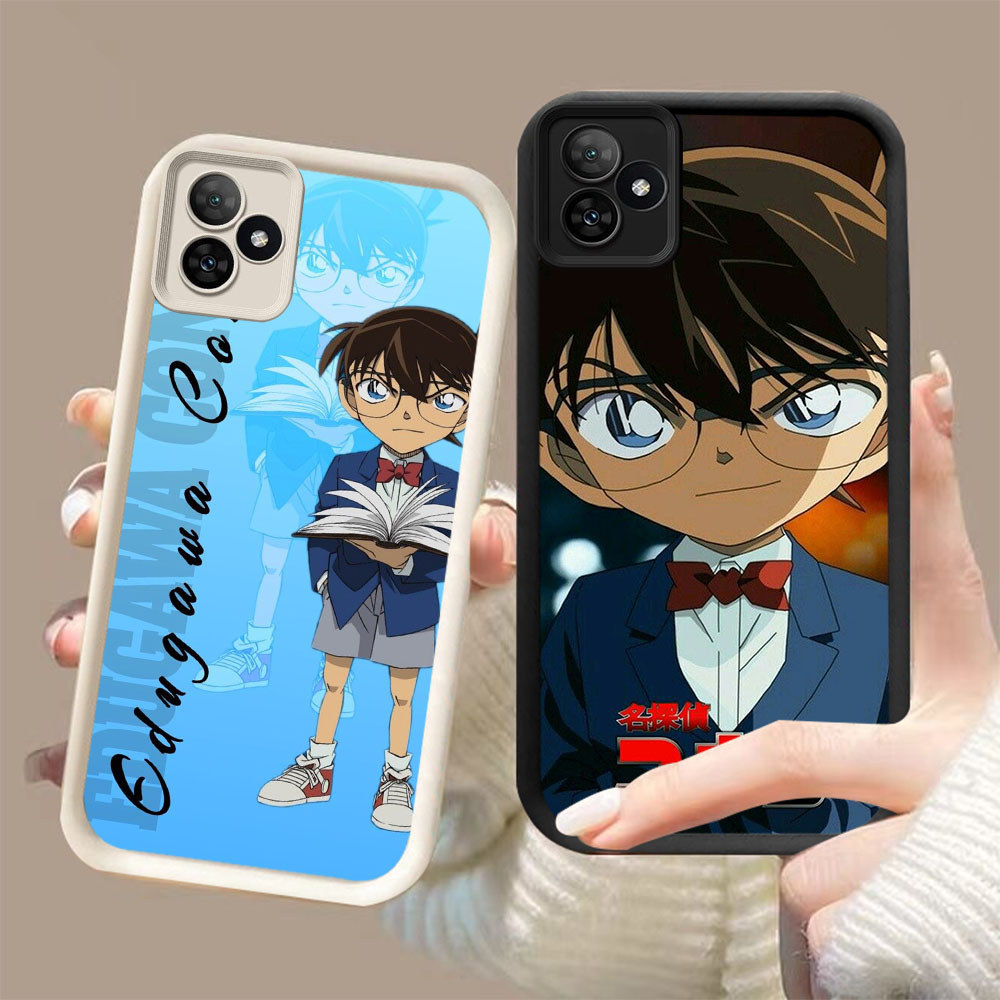 DJ-18 Detective Conan Silicone Casing สีดําและสีขาวสําหรับ Realme 15T 5G