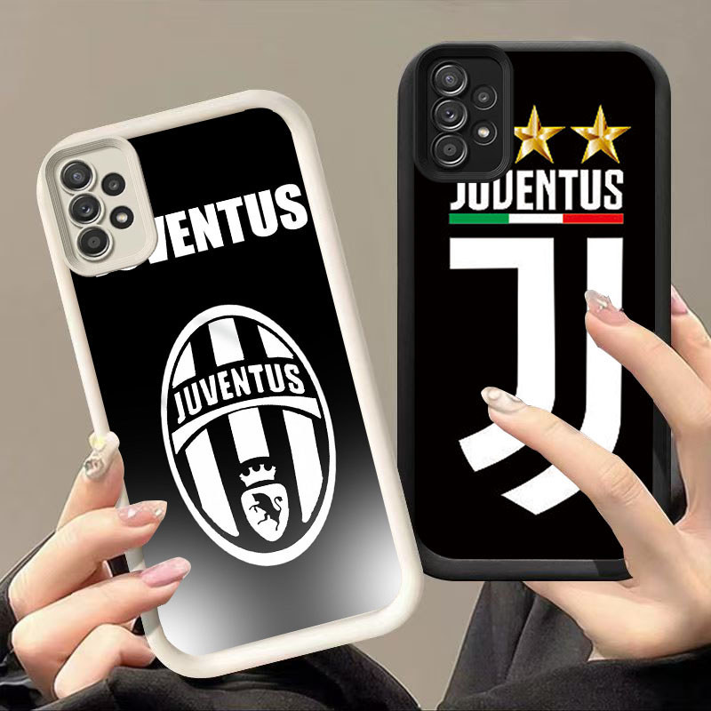 DK-68 JUVENTUS ปลอกซิลิโคนสีดําและสีขาวสําหรับ Samsung A23 A52S A32 A33 A72 A52 A53 A13 A73 5G