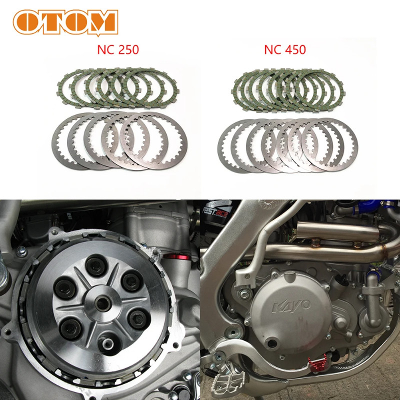 OTOM Motocycle Steel Clutch Friction Plates Disc Set For ZONGSHEN NC250 NC450 KAYO T6 K6 BSE J5 RX3