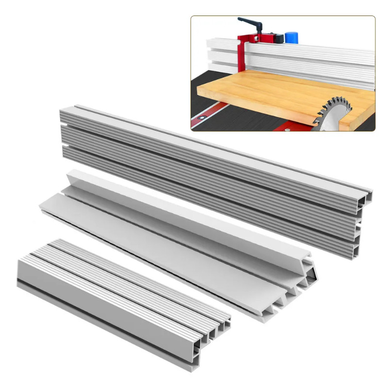 Multi-track Aluminium Profile Fence,T Track Slot Sliding Bracket DIY T Slot Jig Miter Track for Woo