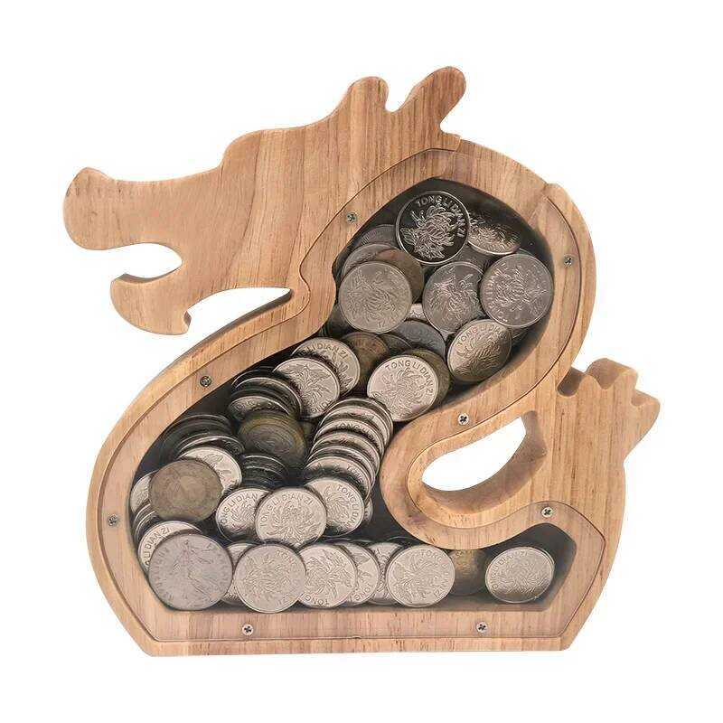 C Money Box Coin Bank Piggy Bank Cash Saving Box Money Saving Zodiac Dragon-D Money Box Gift Caja P