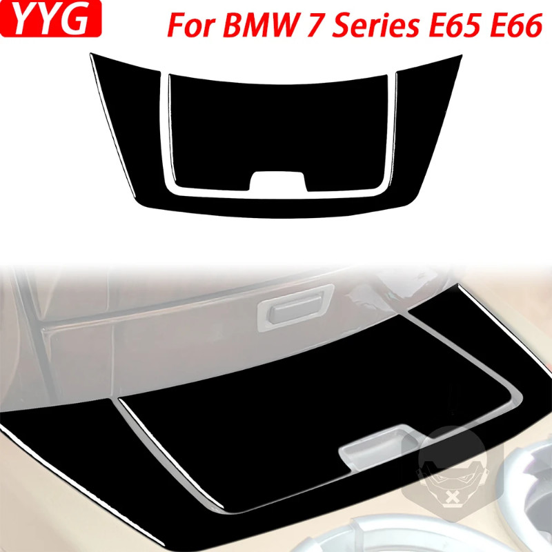 For BMW 7 Series E65 E66 2002-2008 Car Accessories Piano Black Central Charger Panel Cover Interior