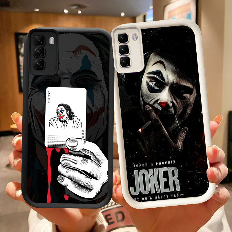 DK-67 JOKER ปลอกซิลิโคนสีดําและสีขาวสําหรับ Infinix Tecno ITEL HOT POP Pova Spark Infi RS4 5 P55 Tec