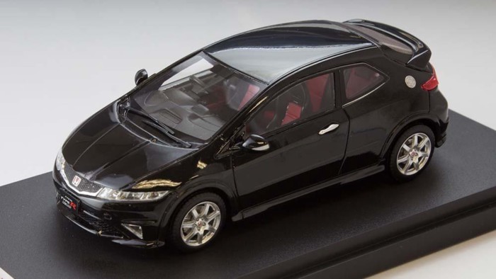 1/43 Honda Honda Civic Civic Type R euro (FN2) Pearl Black Resin Sports Car Model Out of Print Car M