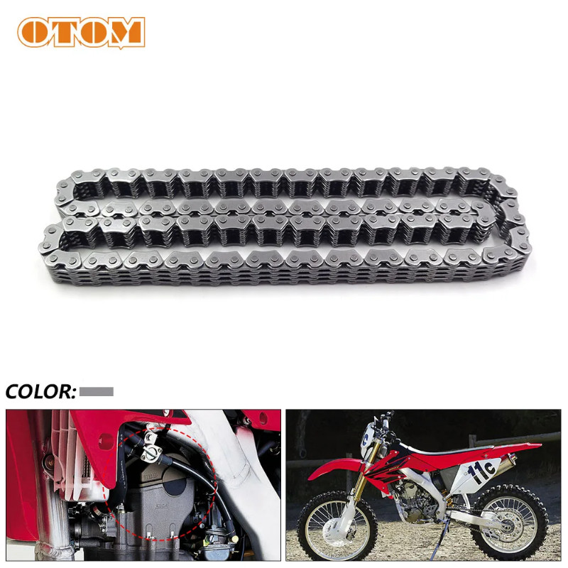 OTOM 4X5-104L Motorcycle Camshaft Cam Timing Chain 14401-KRN-671 For HONDA CRF250R 04-09 CRF250X 04