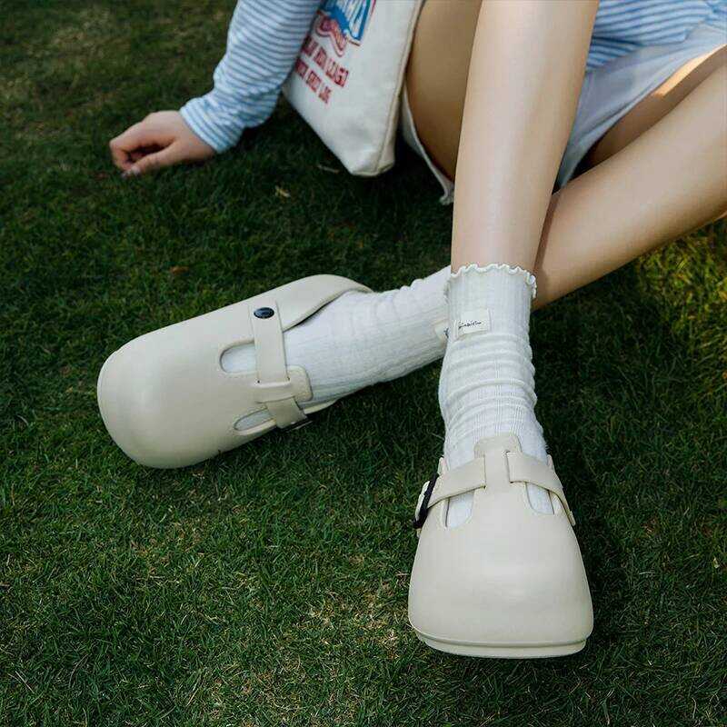 ▥ ผู้หญิงแฟชั่น Birken รองเท้าแตะสุภาพสตรี Anti-Slip Outwear Boken Baodou รองเท้าแตะหญิง EVA กั