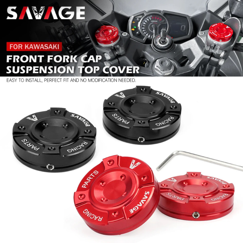 Motorcycle Front Fork Cap For KAWASAKI NINJA 400 Z400 Z E-1 Eliminator 450 EL450 Fork Plug Bolt Abs