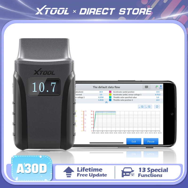 XTOOL Anyscan A30D Wireless Full System Car Diagnostic Tools OBD2 Scanner Active Test Free Update 1