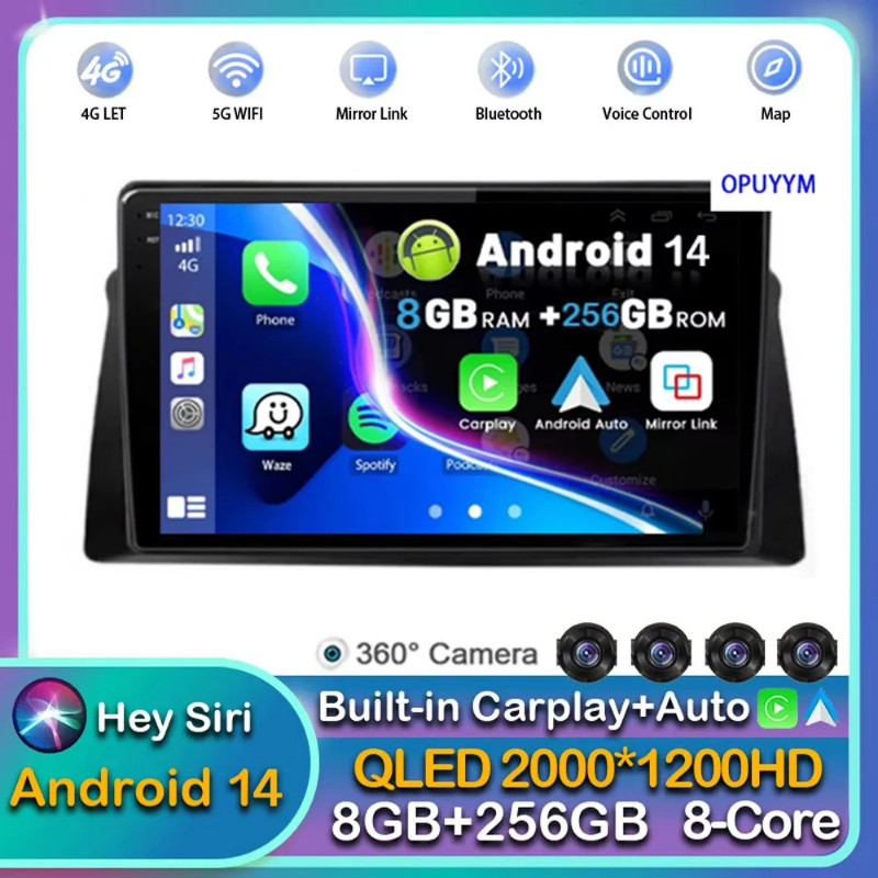Android 14 Carplay Auto WIFI+4G Car Radio For LIFAN 720 2013 2014 2015 Multimedia GPS Video Player