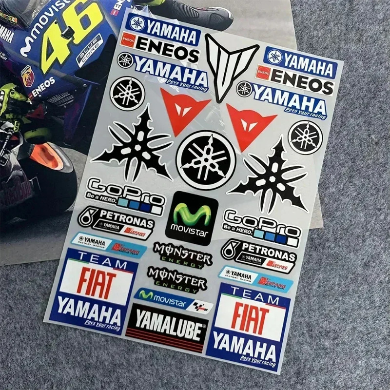 New Motorcycle Sticker Suitable for YAMAHAS Japanese Motorcycle Body Reflective Car Sticker Helmet