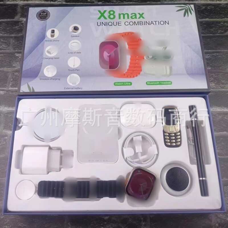 สมาร์ทวอทช์ X8Max มัลติฟังก์ชั่นบลูทูธโทรออกกําลังกาย Heart Rate Pedometer S10 Huaqiangbei สมาร์ทวอท