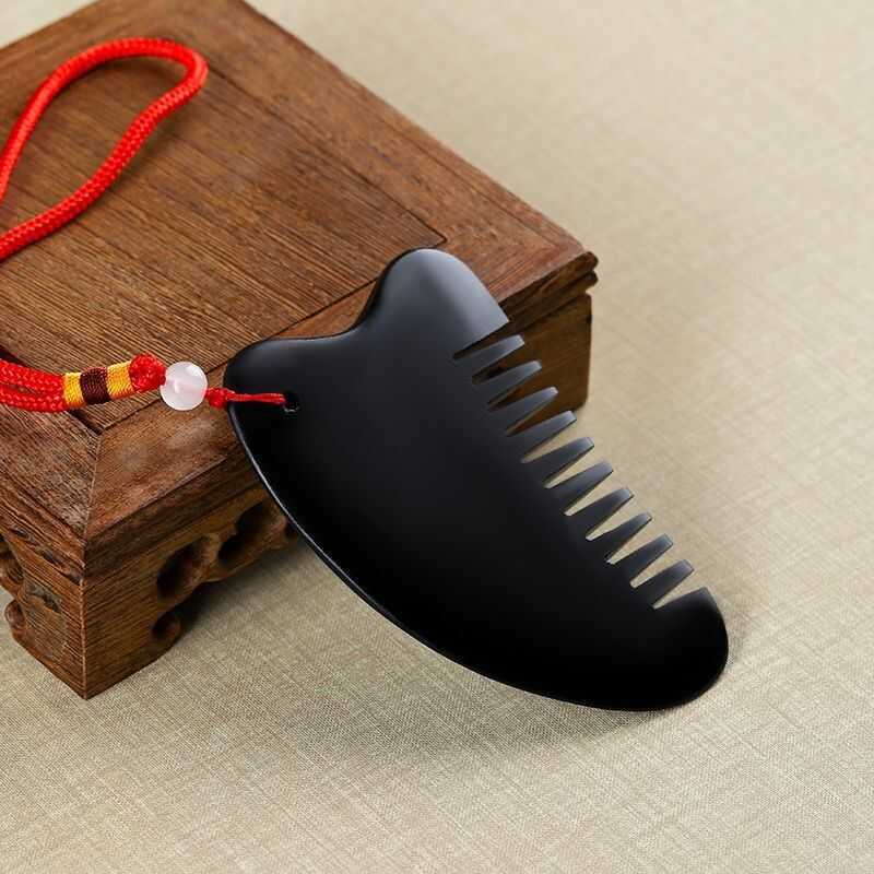 ธรรมชาติ Bianstone Scraping Board Universal กลับ Meridian Spine หวีนวดกรวยหัวชุดเครื่องมือในครัวเรือ