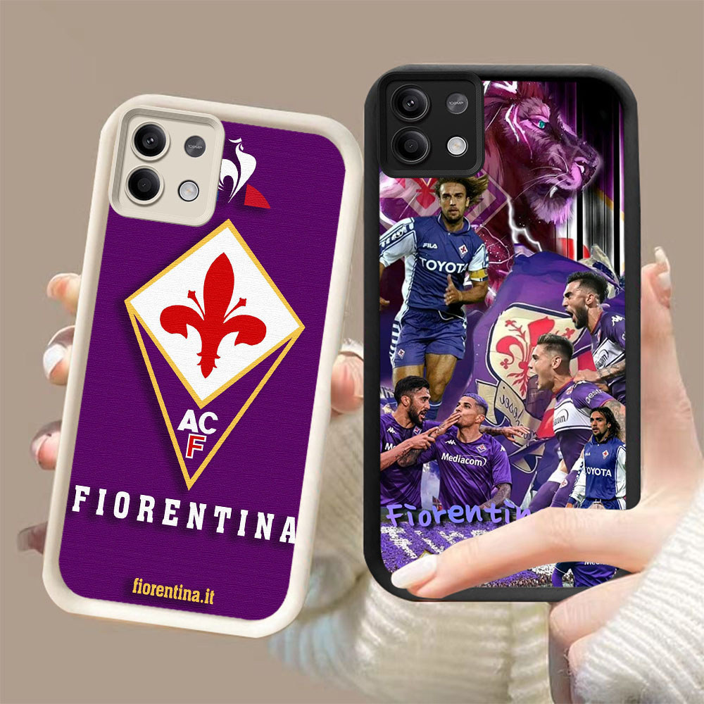 DK-52 AC Fiorentina ปลอกซิลิโคนสีดําและสีขาวสําหรับ Xiaomi Poco M6Pro X6 X6NEO F7 X7 M7 Pro 5G 4G