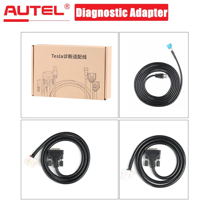 Original Autel TESKIT Autel Tesla Diagnostic Adapter Cables for Tesla S and X Models Work with Maxi