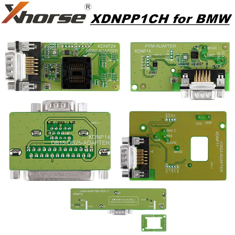XDNPP1CH Xhorse MINI PROG Solder-Free for BMW Adapters 5Pcs Set for KEY TOOL PLUS and VVDI MINI PRO