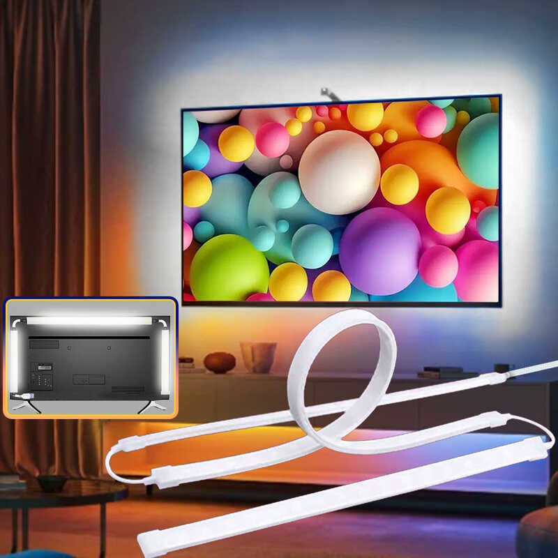 5V USB Smart Light Desktop PC Tv 24-65 นิ้ว 6500K TV LED Backlight สําหรับทีวี,เกม,ในร่ม